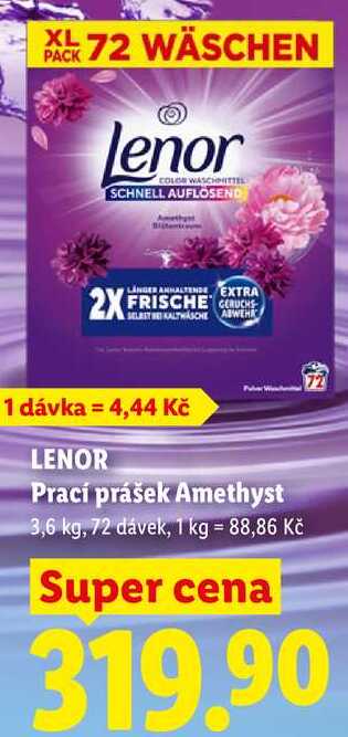 LENOR Prací prášek Amethyst, 3,6 kg/72 dávek