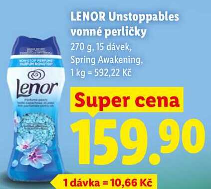 LENOR Unstoppables vonné perličky, 270 g/15 dávek