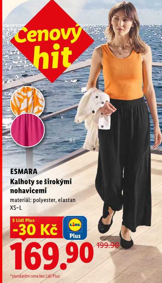 ESMARA Kalhoty se širokými nohavicemi 