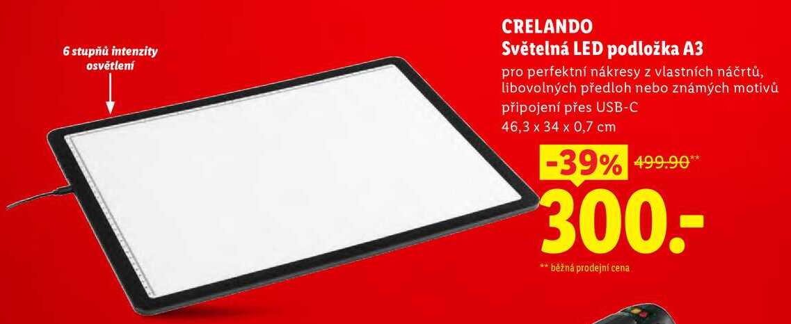 CRELANDO Světelná LED podložka A3
