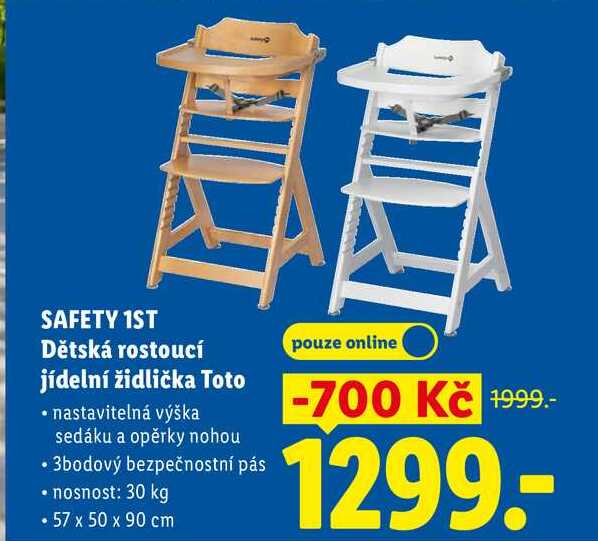 SAFETY 1ST Dětská rostoucí jídelní židlička Toto 