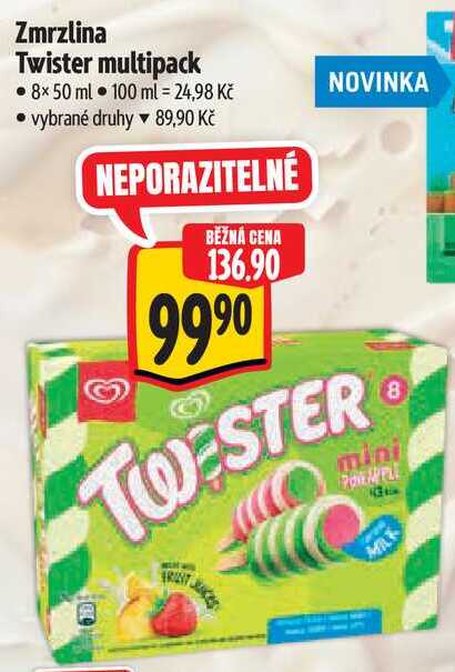 Zmrzlina Twister multipack, 8x 50 ml