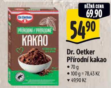 Dr. Oetker Přírodní kakao, 70 g