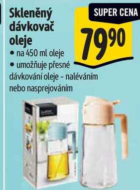 Skleněný dávkovač oleje