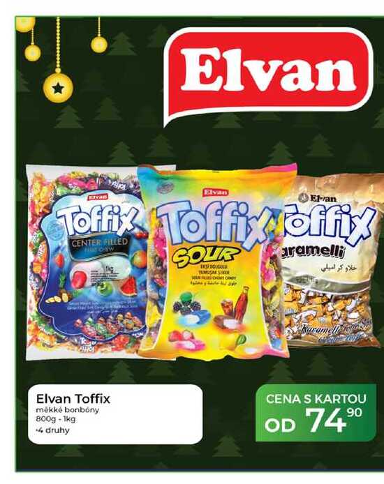 Elvan Toffix měkké bonbóny 800g