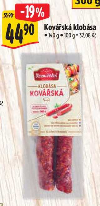 Kovářská klobása, 140 g