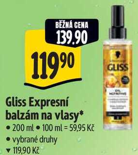 Gliss Expresní balzám na vlasy, 200 ml