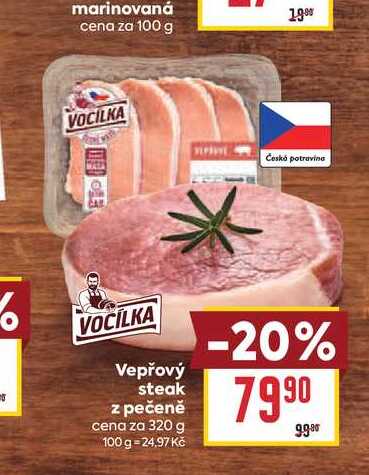 Vepřový steak z pečeně cena za 320 g