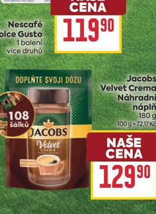Jacobs Velvet Crema Náhradní náplň 180 g