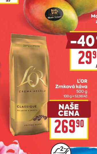  L'OR Zrnková káva 500 g 