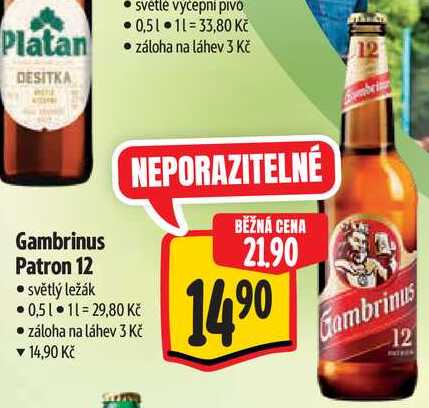 Gambrinus Patron 12, 0,5 l