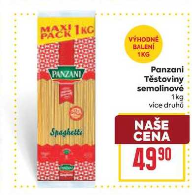 Panzani Těstoviny semolinové 1kg