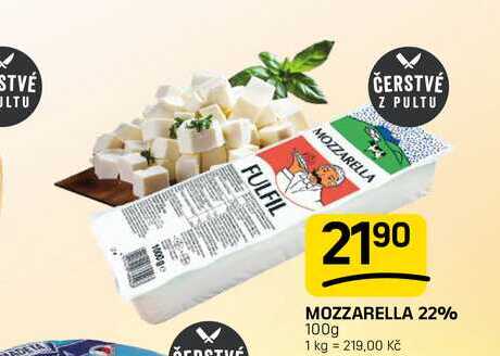 MOZZARELLA 22% 100g