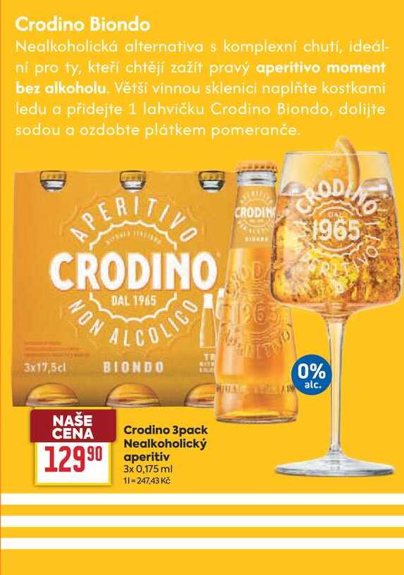 Crodino 3pack Nealkoholický aperitiv 3x 0,175 ml