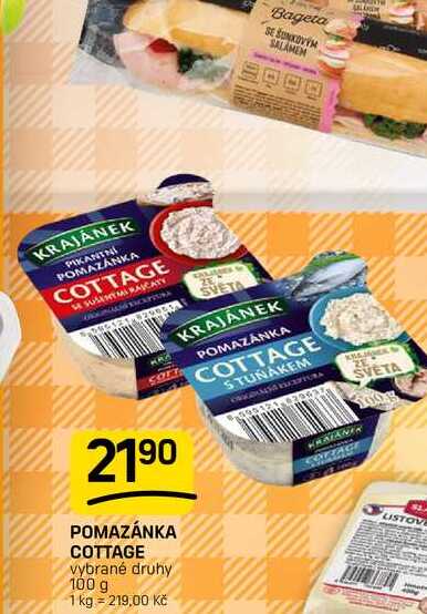 POMAZÁNKA COTTAGE vybrané druhy 100 g