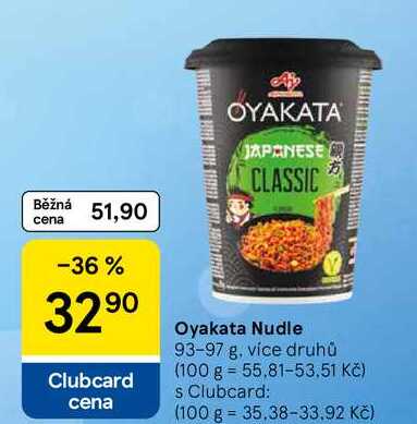 Oyakata Nudle, 93-97 g, více druhů  