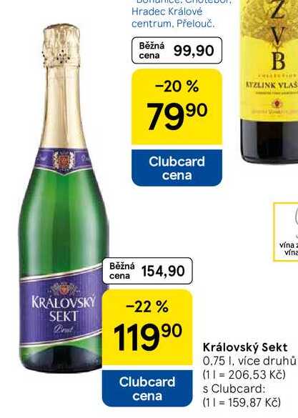 Královský Sekt, 0.75 l, více druhů