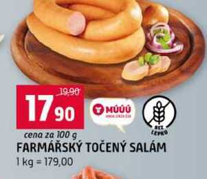 FARMÁŘSKÝ TOČENÝ SALÁM 100g