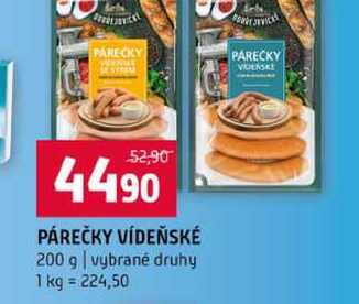 PÁREČKY VÍDEŇSKÉ 200 g vybrané druhy