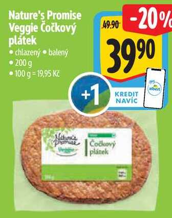 Nature's Promise Veggie Čočkový plátek, 200 g