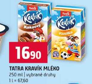 TATRA KRAVÍK MLÉKO 250 ml vybrané druhy