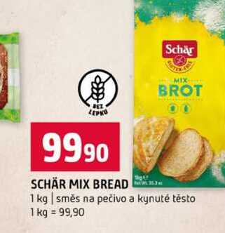 SCHÄR MIX BREAD 1 kg směs na pečivo a kynuté těsto