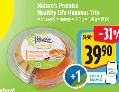 Nature's Promise Healthy Life Hummus Trio, 210 g
