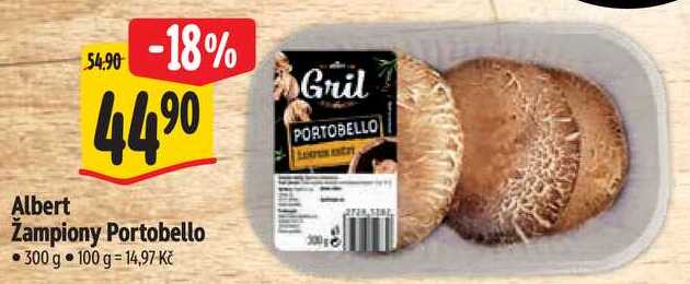 Albert Žampiony Portobello, 300 g