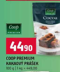 COOP PREMIUM KAKAOVÝ PRÁŠEK 100 g
