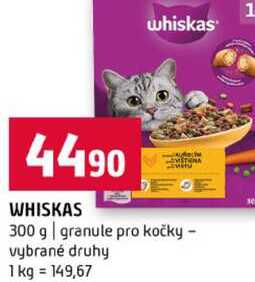 WHISKAS OE 300 g granule pro kočky vybrané druhy 