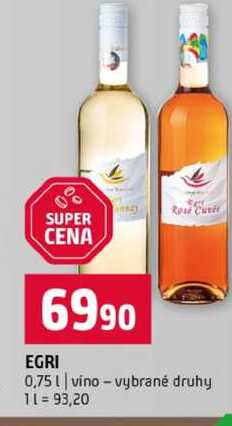 EGRI 0,751 vino vybrané druhy