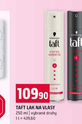 TAFT LAK NA VLASY 250 ml vybrané druhy