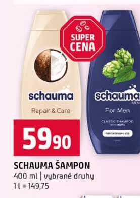 SCHAUMA ŠAMPON 400 ml vybrané druhy