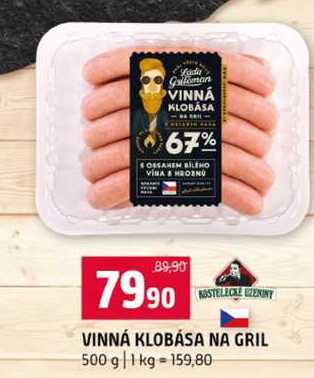 VINNÁ KLOBÁSA NA GRIL 500 g