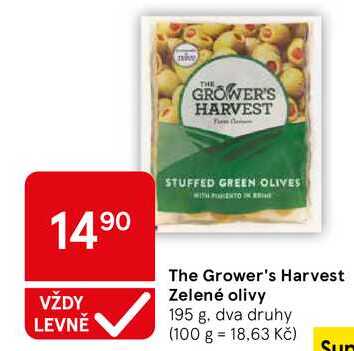 The Grower's Harvest Zelené olivy, 195 g 