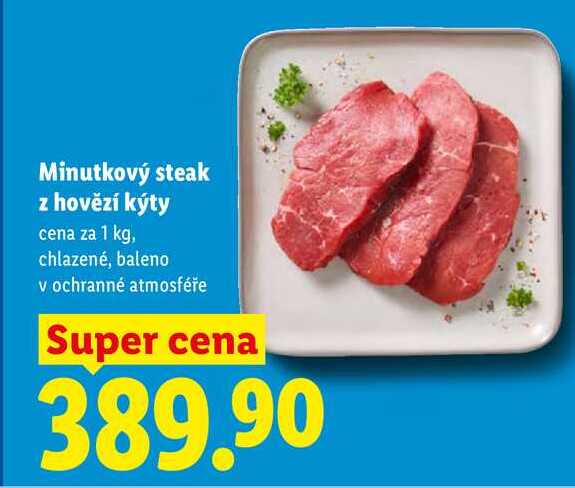 Minutkový steak z hovězí kýty, cena za 1 kg