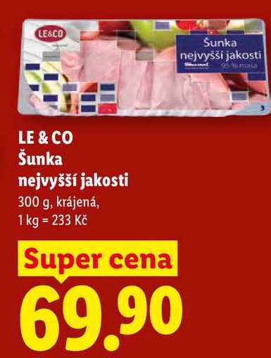 LE & CO Šunka nejvyšší jakosti, 300 g
