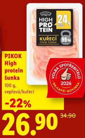 PIKOK High protein šunka, 100 g