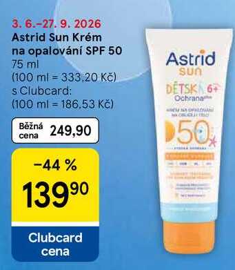 Astrid Sun Krém na opalování SPF 50, 75 ml