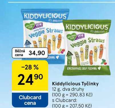 Kiddylicious Tyčinky, 12 g 