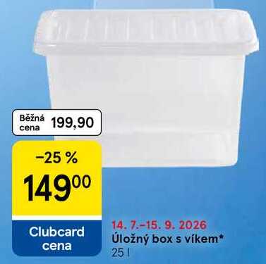 Úložný box s víkem, 25 l