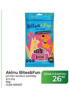 Akinu Bites&Fun jehněčí sendvič pamlsky pro psy 85g