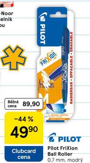 Pilot Frixion Ball Roller, 0.7 mm, modrý