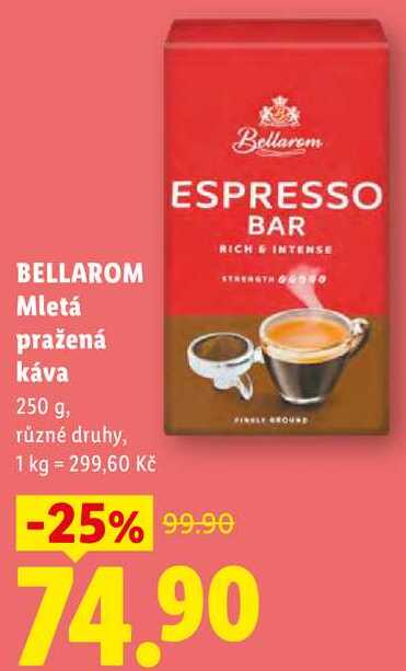 BELLAROM Mletá pražená káva, 250 g