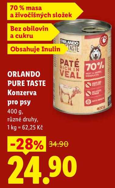 ORLANDO PURE TASTE Konzerva pro psy, 400 g