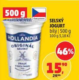 SELSKÝ JOGURT bílý, 500 g 