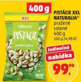 PISTACIE NATURALIA pražené solené, 400 g