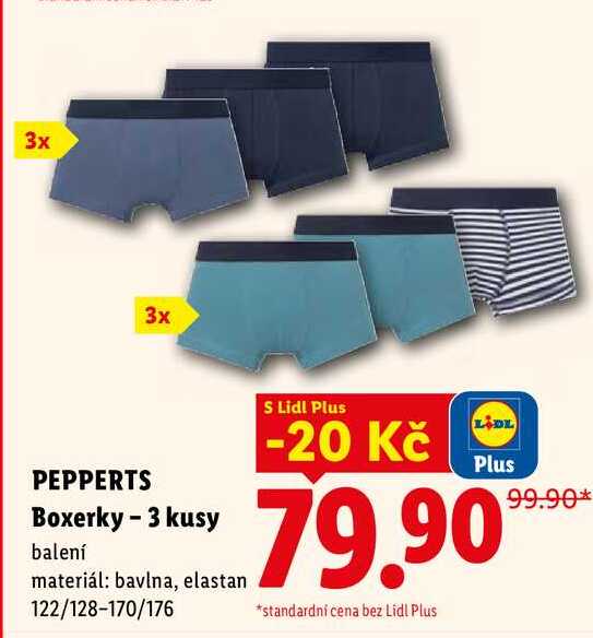 PEPPERTS Boxerky - 3 kusy 