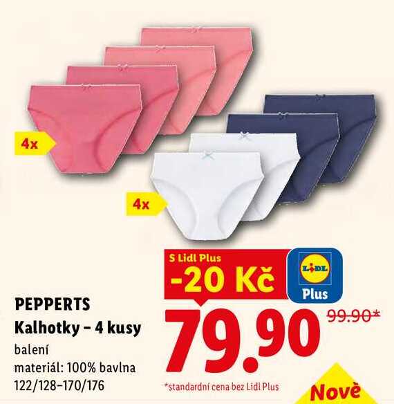 PEPPERTS Kalhotky -4 kusy 