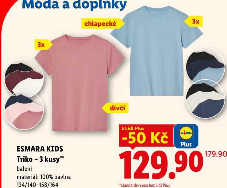 ESMARA KIDS Triko - 3 kusy*